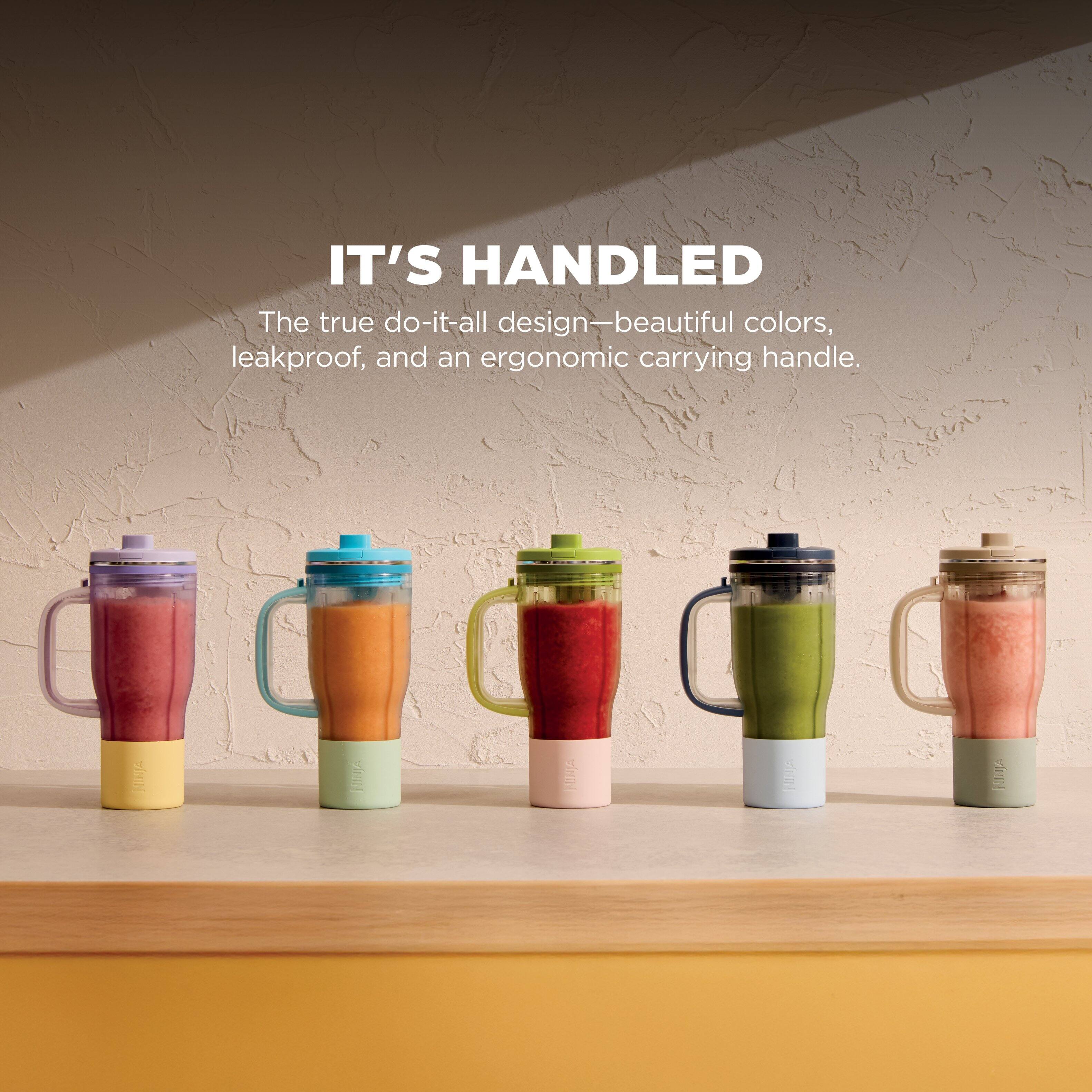 IT'S HANDLED

The true do-it-all design—beautiful colors, leakproof, and an ergonomic carrying handle.