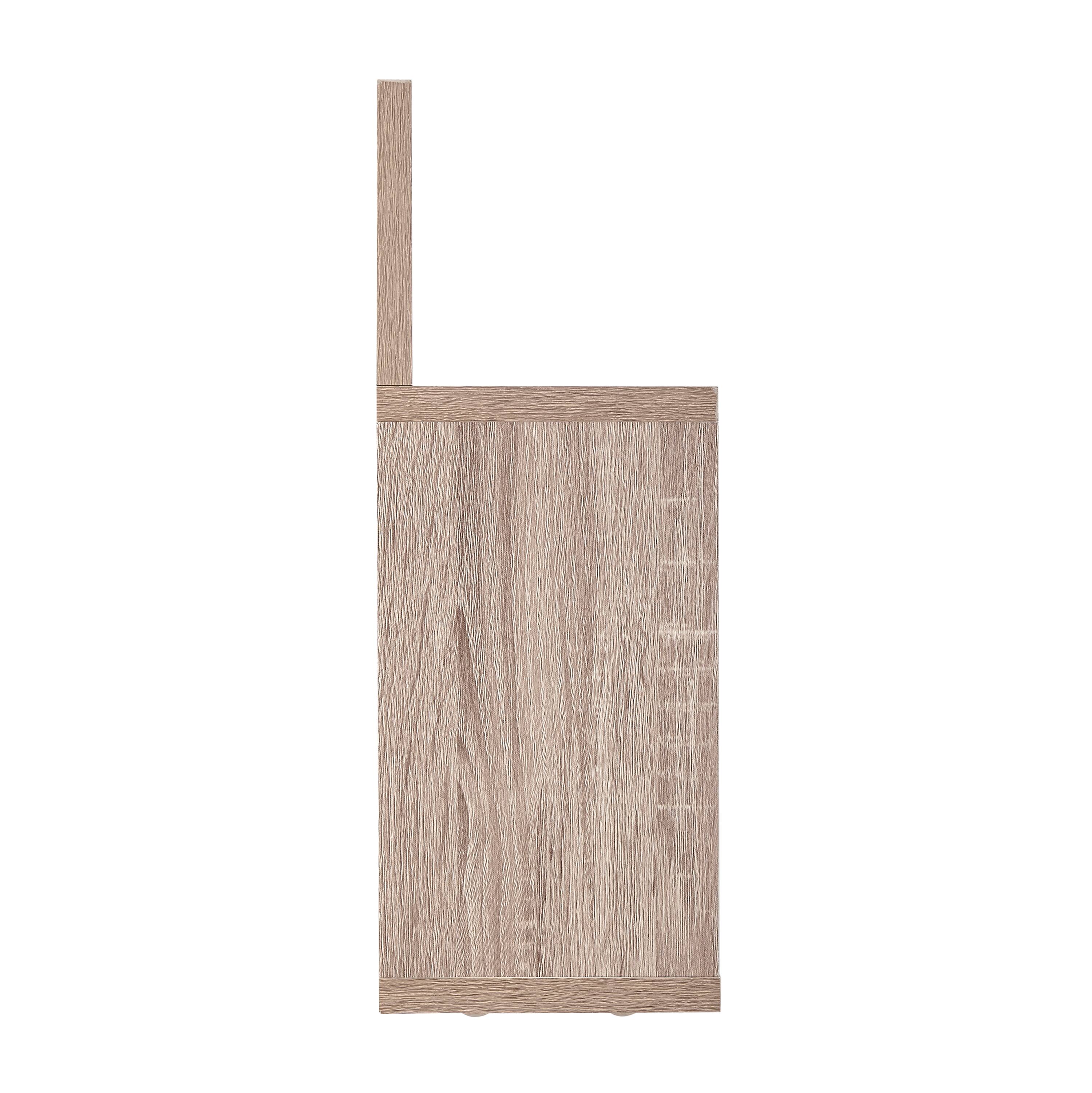 Alt View 6. Danya B - Modern 3 Cube Floating Wall Shelf with Display Ledge - Oak - Weathered Oak.