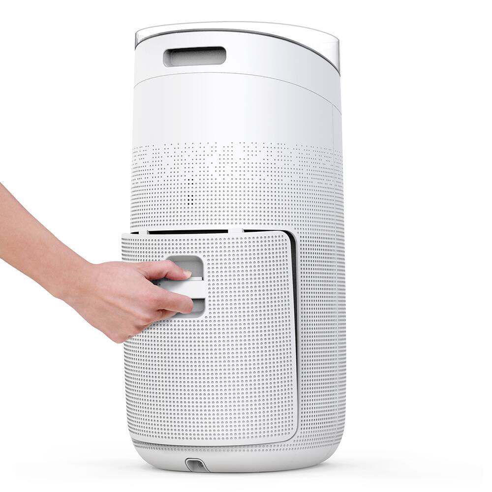 Back. JS Innovations - JS Complete 5-in-1 SMART Ionic Air Purifier & Odour Eliminator - Built-in UV-C Germicidal lamp - APP Enabled – 540 sqft - White.