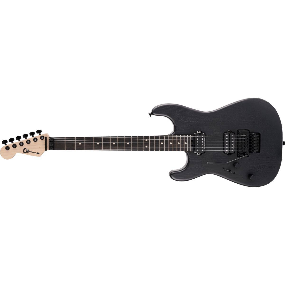 Alt View 1. Charvel - Charvel Pro-Mod San Dimas Style 1 HH FR E Sassafras Left-Handed Electric Guitar, Ebony Fingerboard, Satin Black.