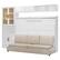 Alt View 3. Anysun - Full Size Murphy Bed Wall Bed with Sofa , Shelves USB & Light - White.