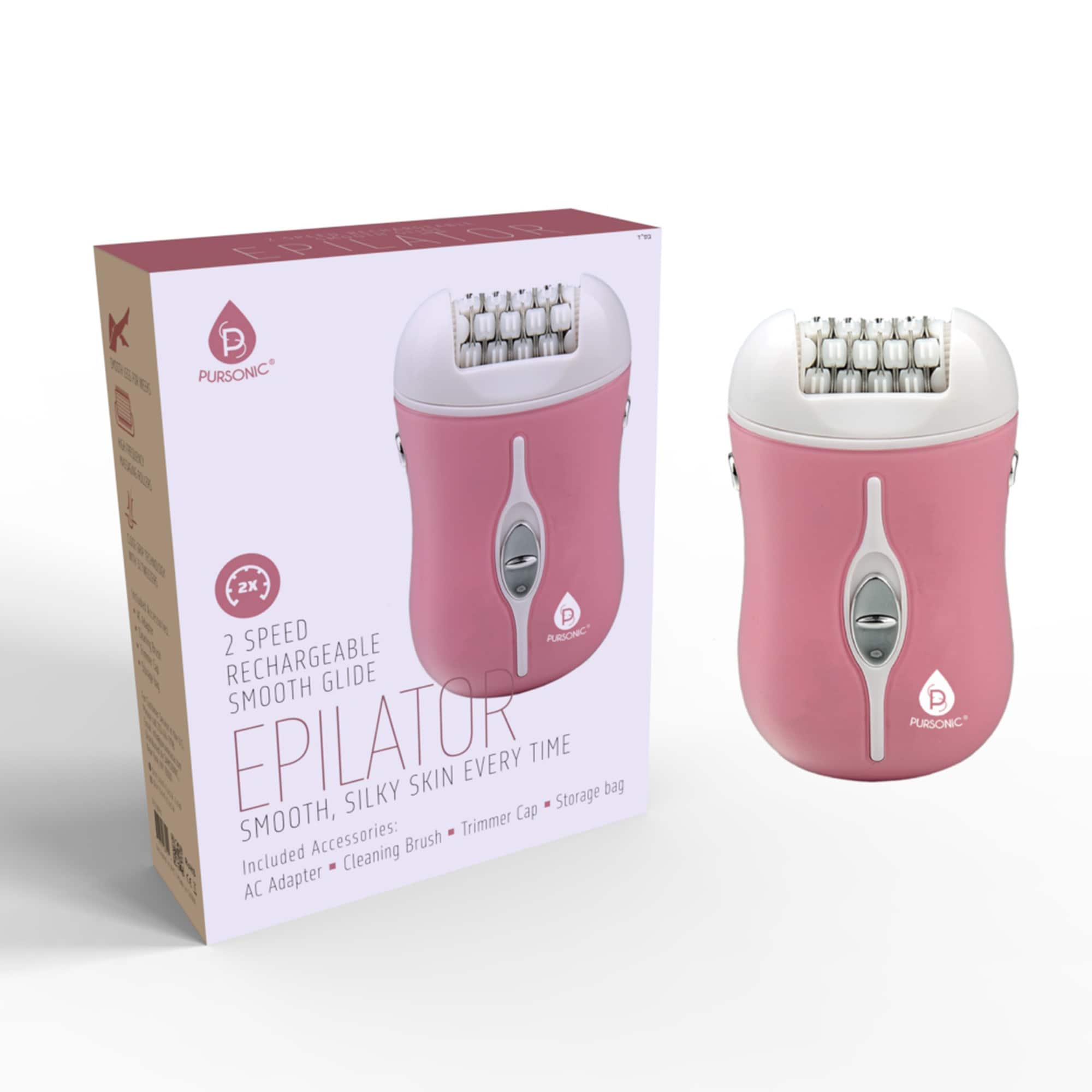 Pursonic - Rechargeable Epilator - Pink