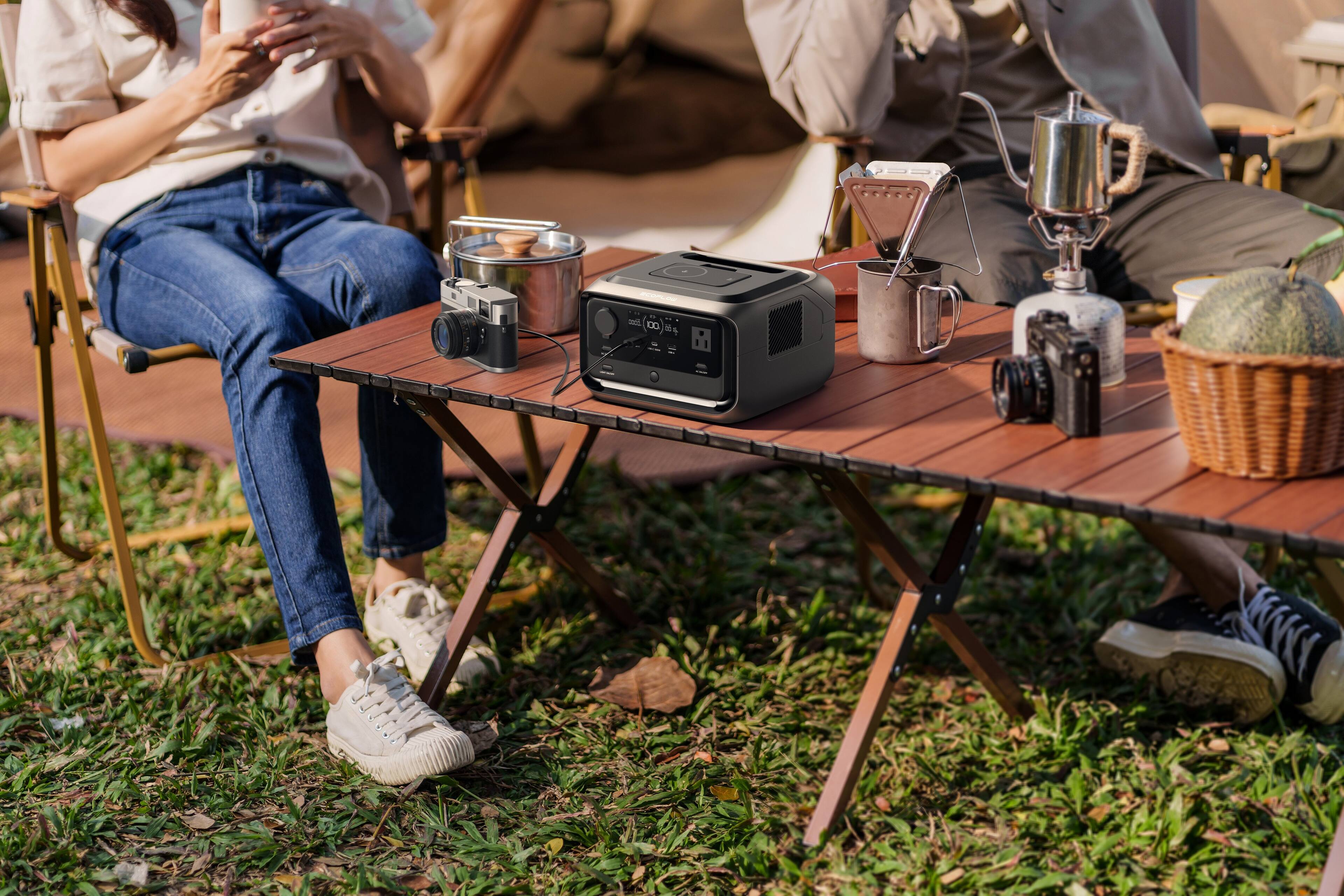 Alt View 6. EcoFlow - River 3 Plus (Wireless) Portable Power Station - Black.