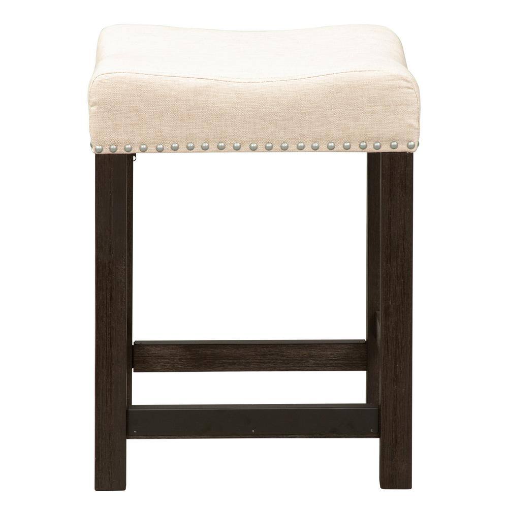 Angle. Liberty Furniture Industries - Upholstered Console Stool - Black.