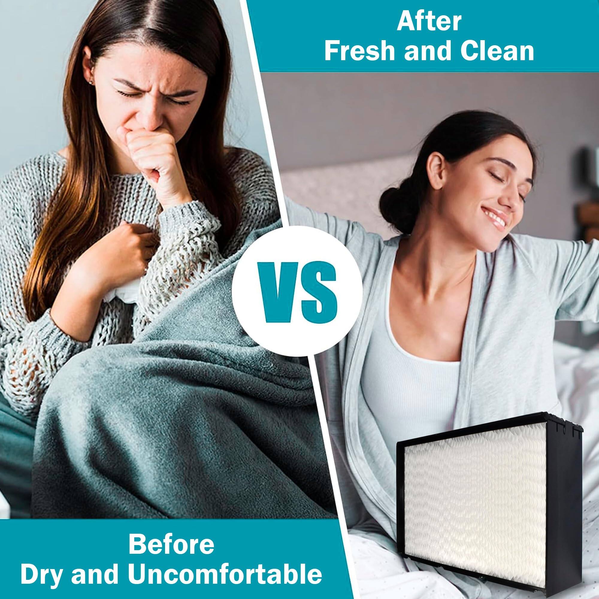 After Fresh and Clean  
VS  
Before Dry and Uncomfortable