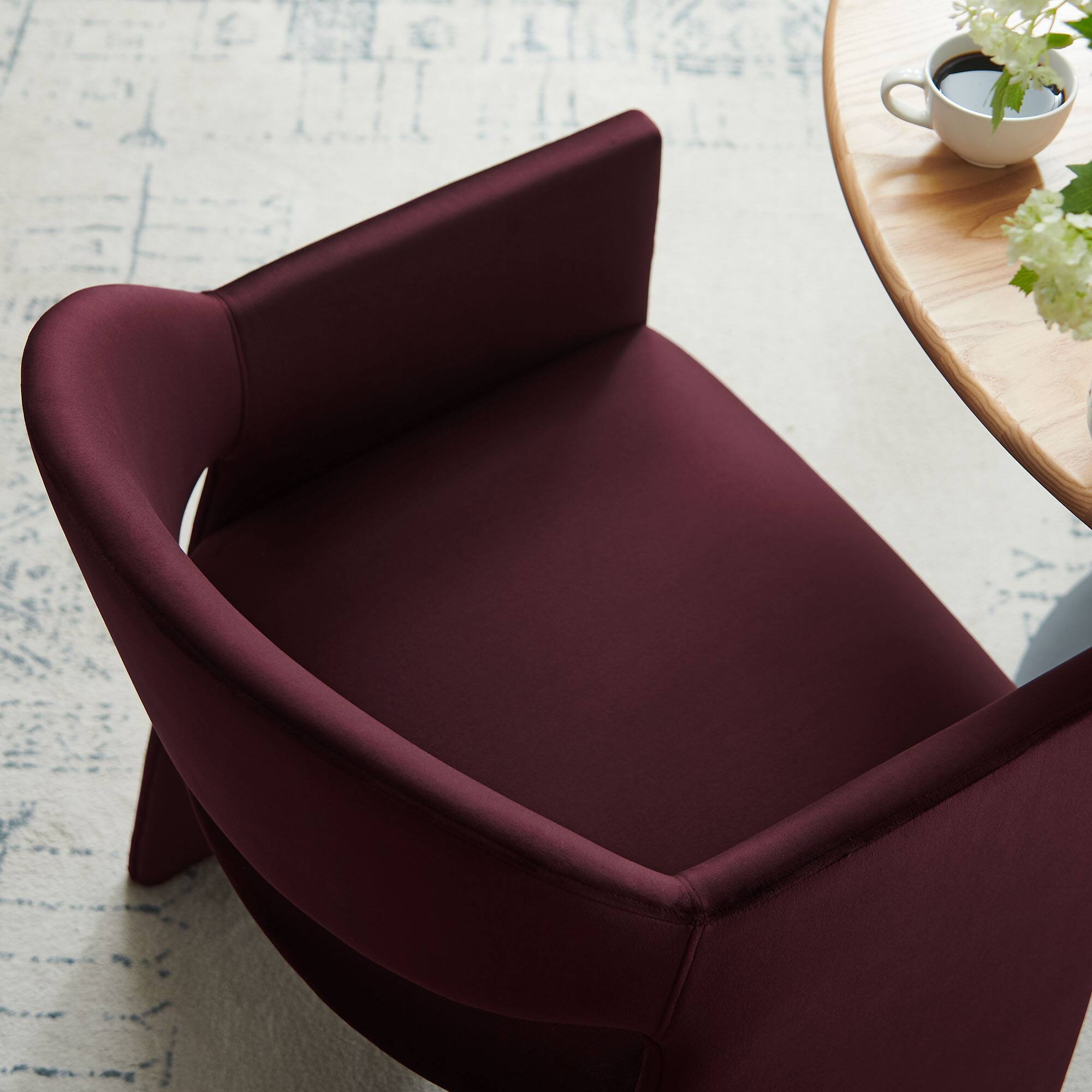 Alt View 1. Modway - Talia Dining Armchair - Mulberry.