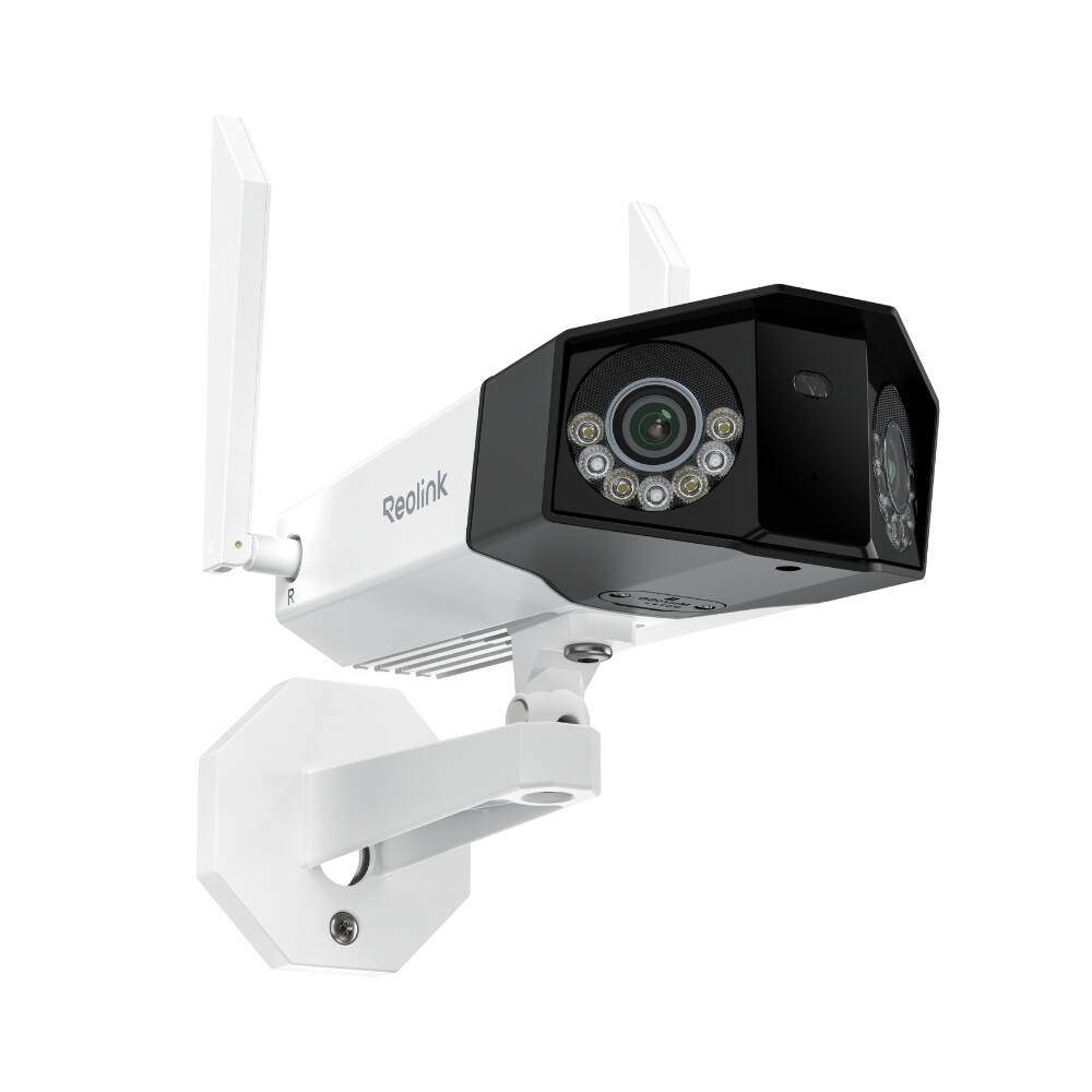 Left. Reolink - Reolink 2Pcs Duo 3 WiFi 16MP 180° Dual-Lens Security Camera Real-Time Alerts Motion Track Smart Detection 24/7 Recording - White.