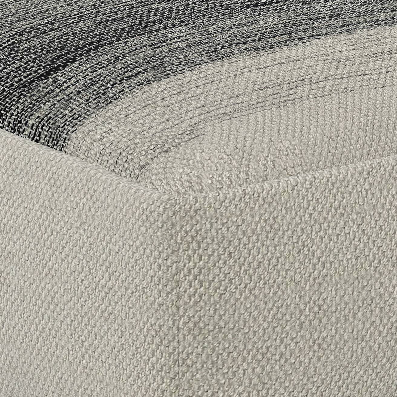 Alt View 12. Simpli Home - Sabella Square Woven Pouf - Grey and White.