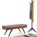 Left. Simpli Home - Chanelle Mid Century Ottoman Bench - Distressed Umber Brown.
