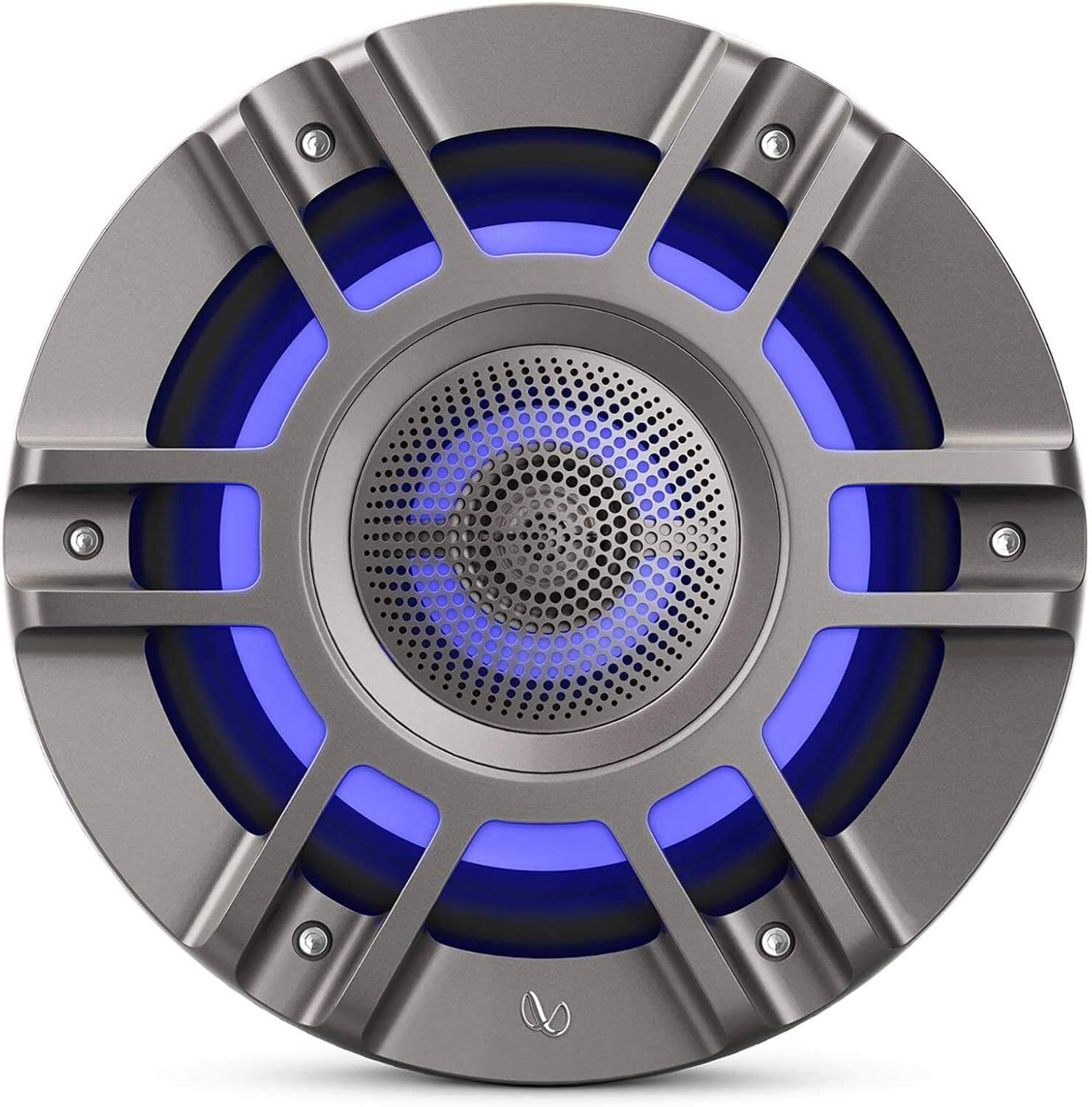 Alt View 1. Infinity - Infinity KAPPA8135MAM 8" 3 way Premium Marine Speaker RGB lighting - Titanium Convertible design / component mounting - Black.