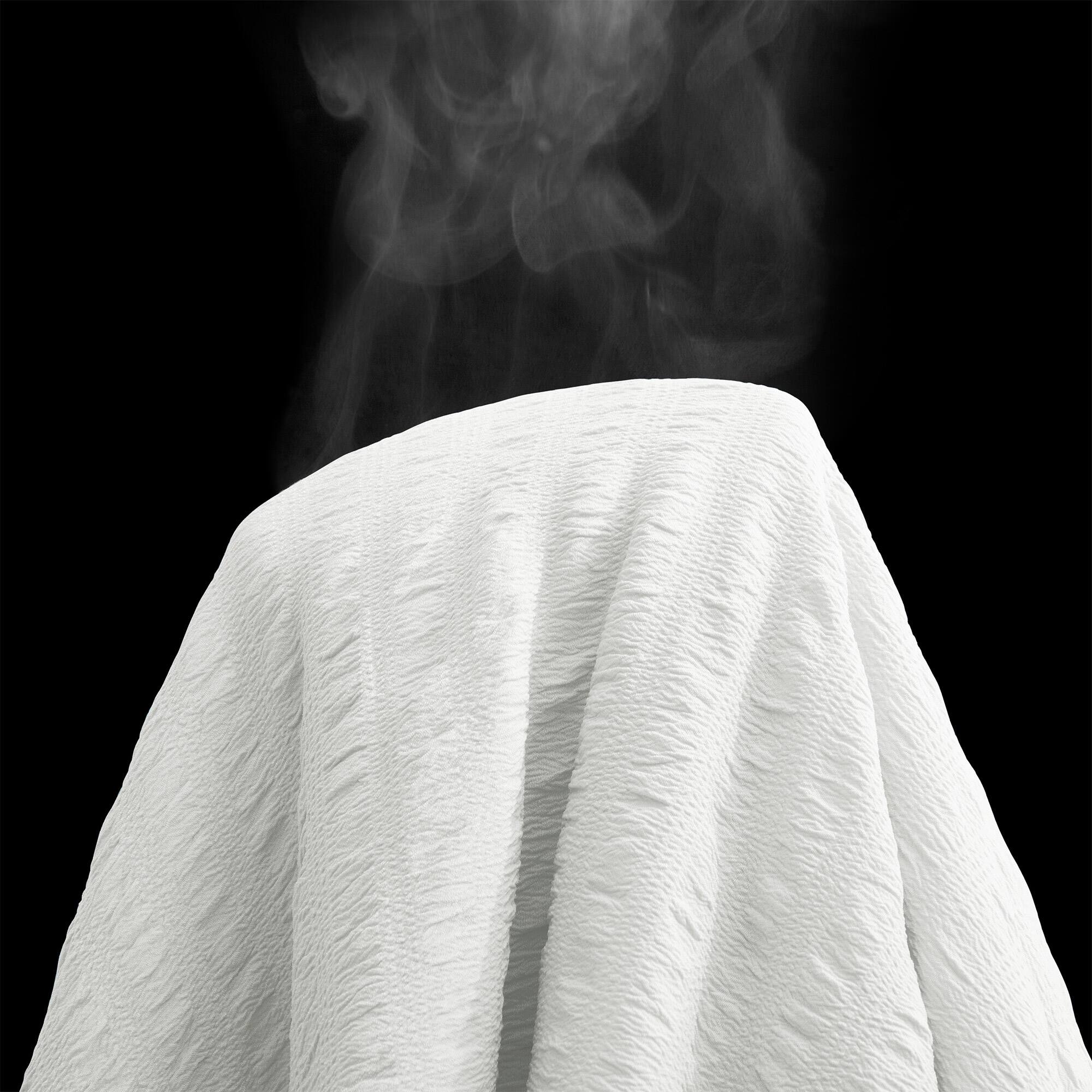 Back. Peace Nest - Peace Nest Cooling Seersucker Bed Blanket, Lightweight Comforter for Hot Sleepers, White, Twin - White.
