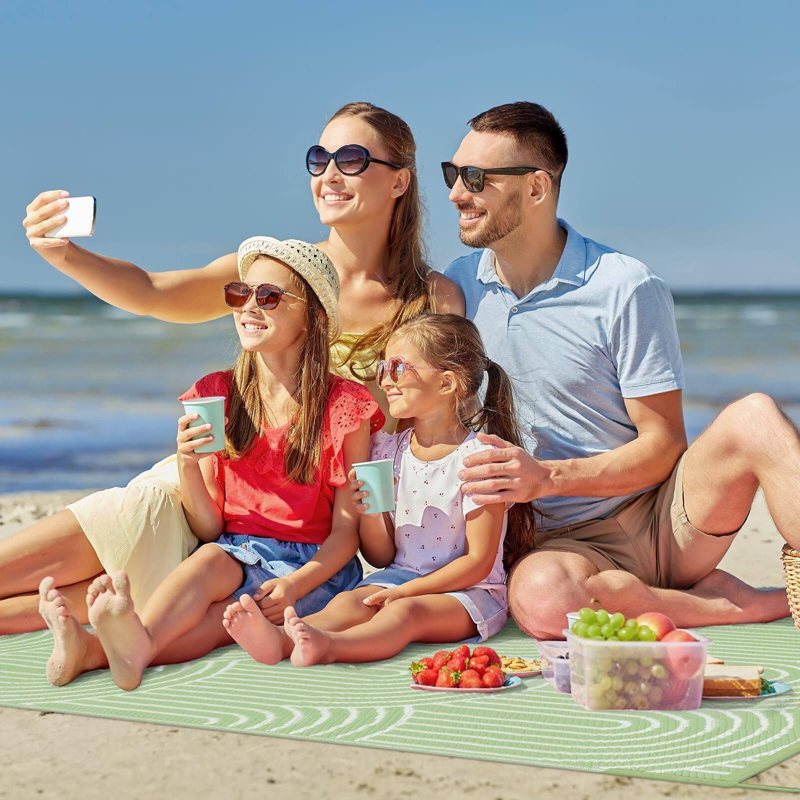 Alt View 3. Reds Spade - Outdoor Camping Rugs For Outside Your Rv Waterproof Plastic Straw Reversible Patio Rug Proch Backyard Balco... - Orange-5' x 8' (Rectangular).