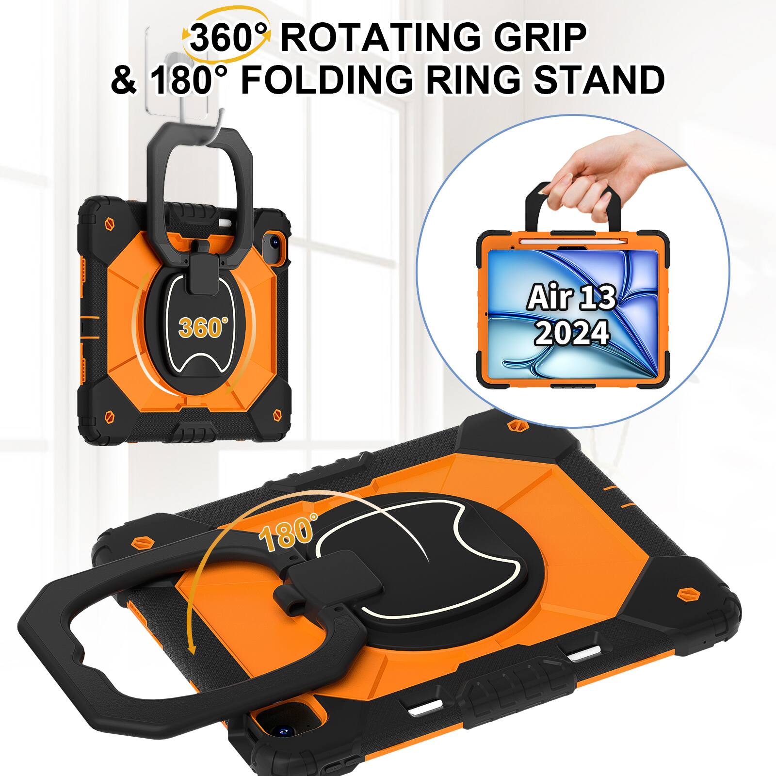 360° Rotating Grip & 180° Folding Ring Stand

Air 13 2024