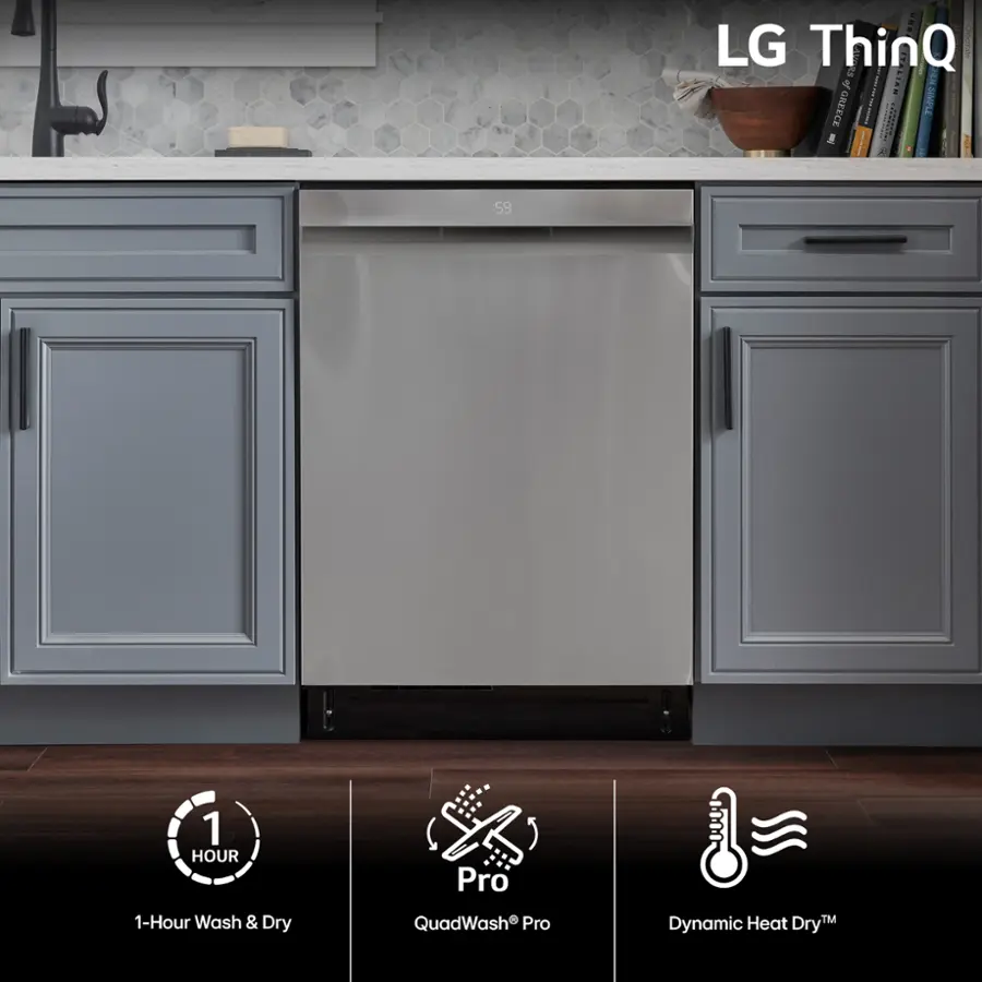 LG ThinQ 1-Hour Wash & Dry QuadWash Pro Dynamic Heat DryTM