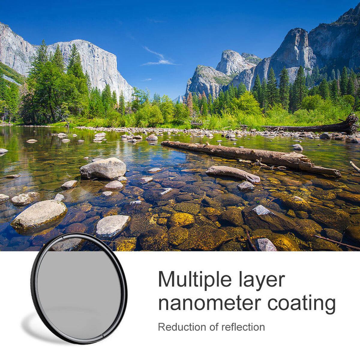Multiple layer nanometer coating  
Reduction of reflection