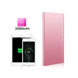 Loheer - 20000mAh portable charger dual port power bank external battery pack for iOS and Android