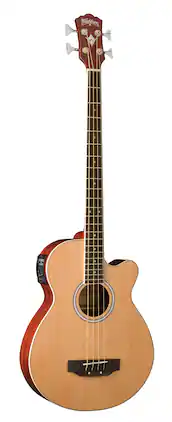 Washburn - AB5K-A AB5 Cutaway Acoustic Electric Bass Guitar - Natural