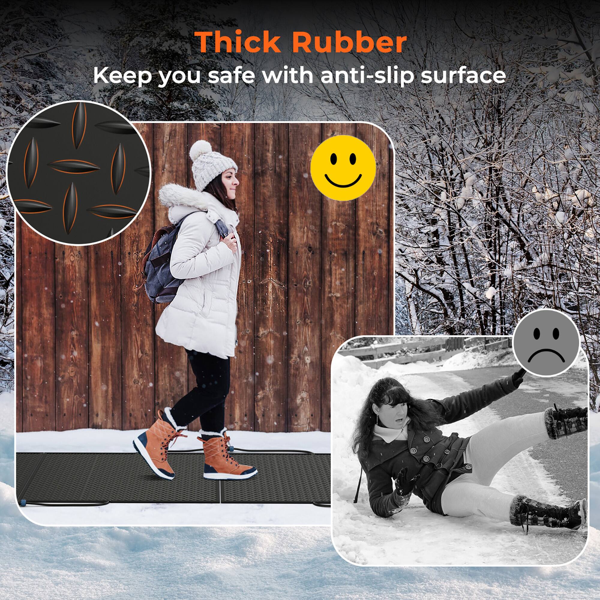 Thick Rubber  
Keep you safe with anti-slip surface