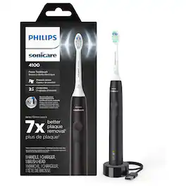 Philips Sonicare - 4100 Rechargeable Electric Toothbrush HX3681/24 - Black