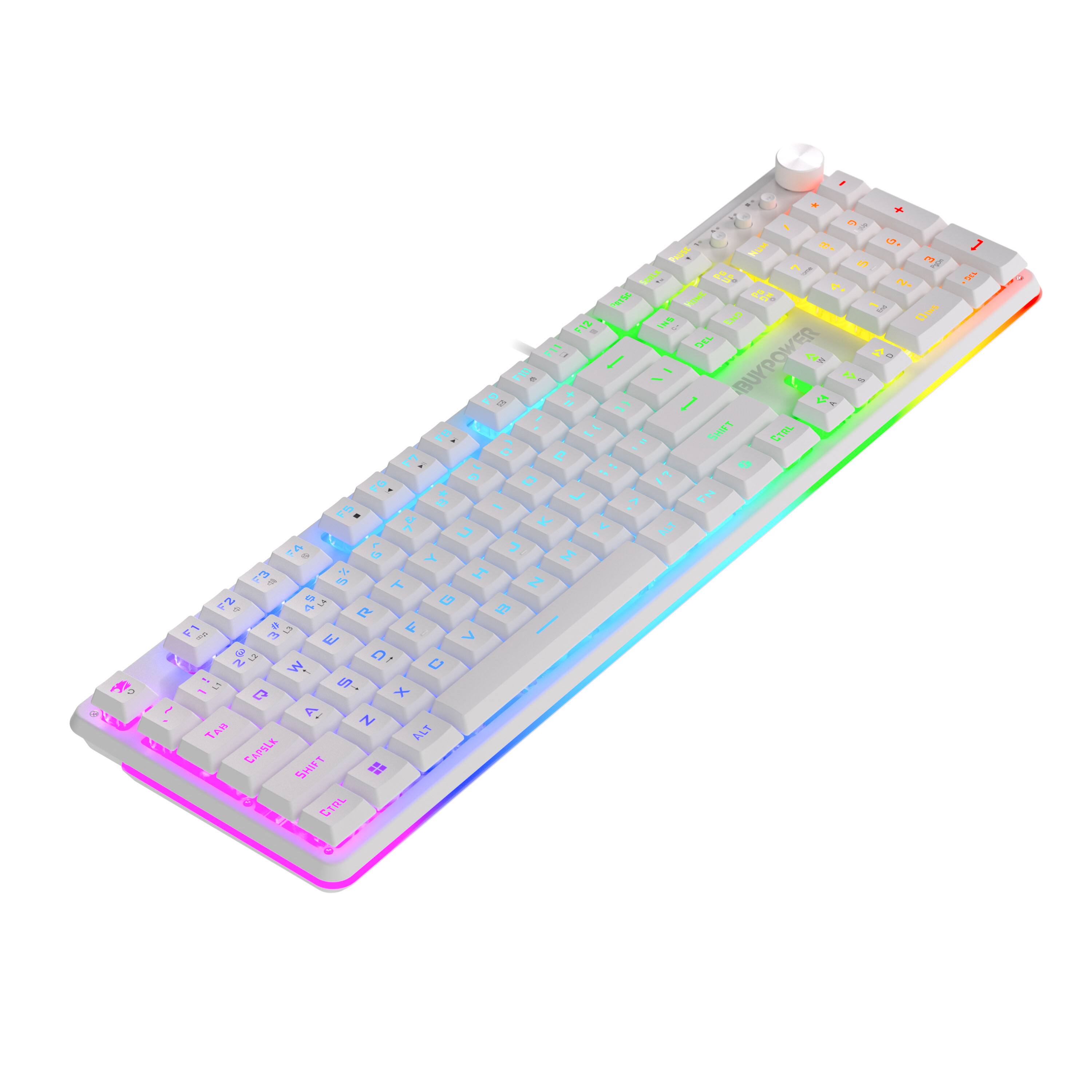 iBUYPOWER Chimera KM10 RGB Gaming Keyboard and Mouse Combo White