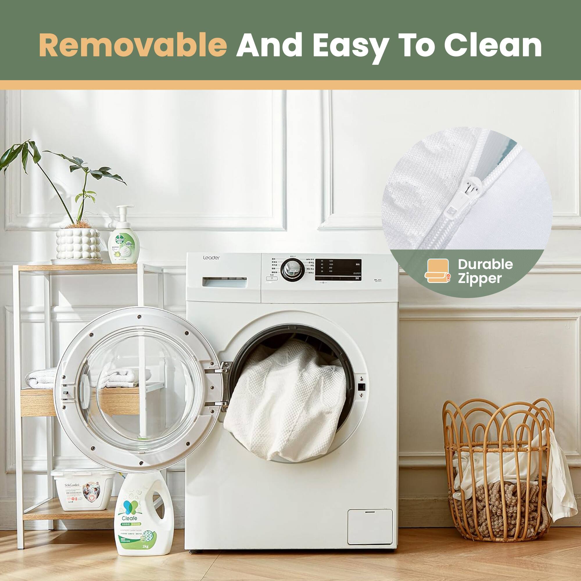 Removable And Easy To Clean

Durable Zipper