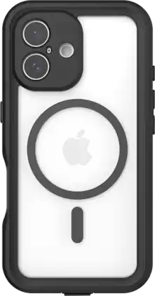 Body Glove - Tidal Waterproof with MagSafe Case - iPhone 16 - Clear/Black