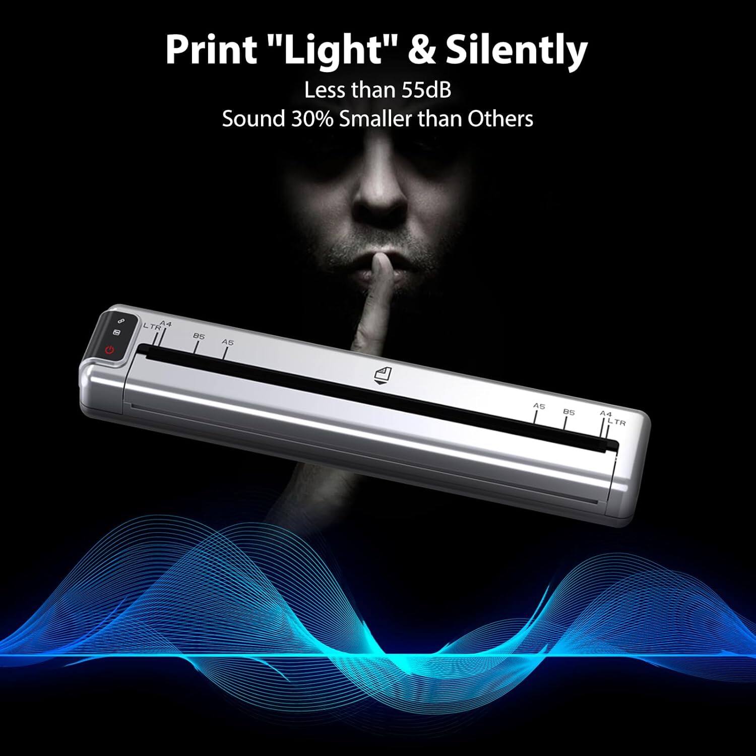 Print "Light" & Silently
Less than 55dB
Sound 30% Smaller than Others
LT64
BS A5
LTR II