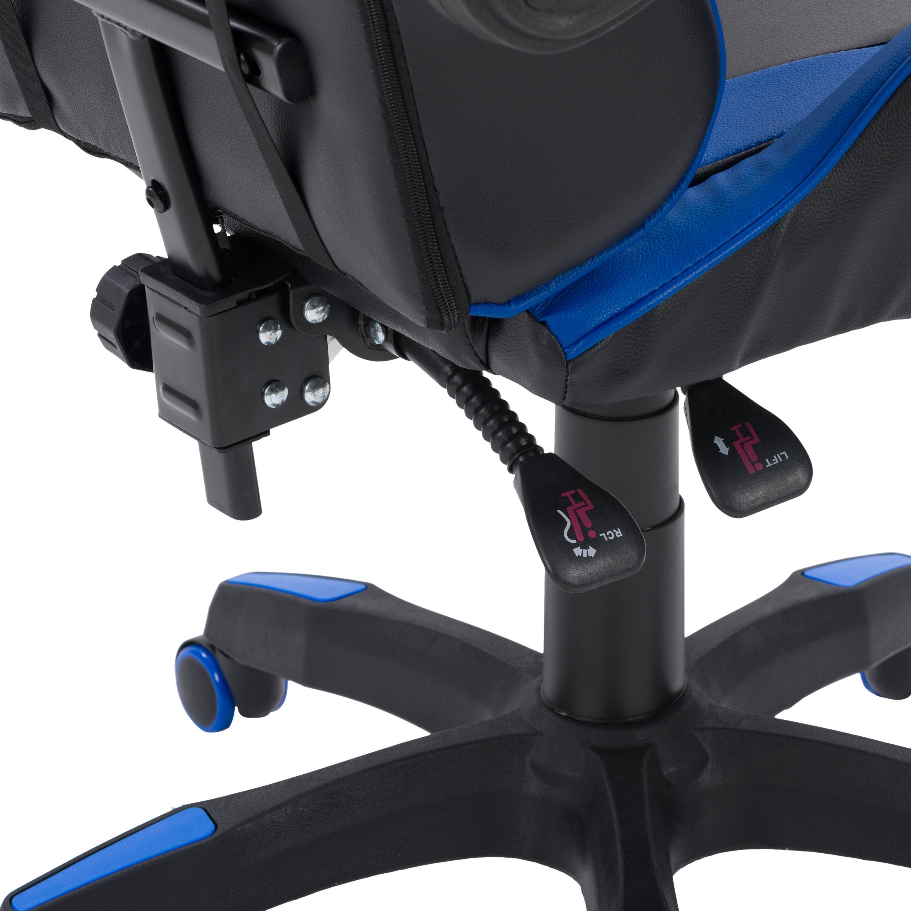 Alt View 18. CorLiving - Ravagers Gaming Chair - Black and Blue.