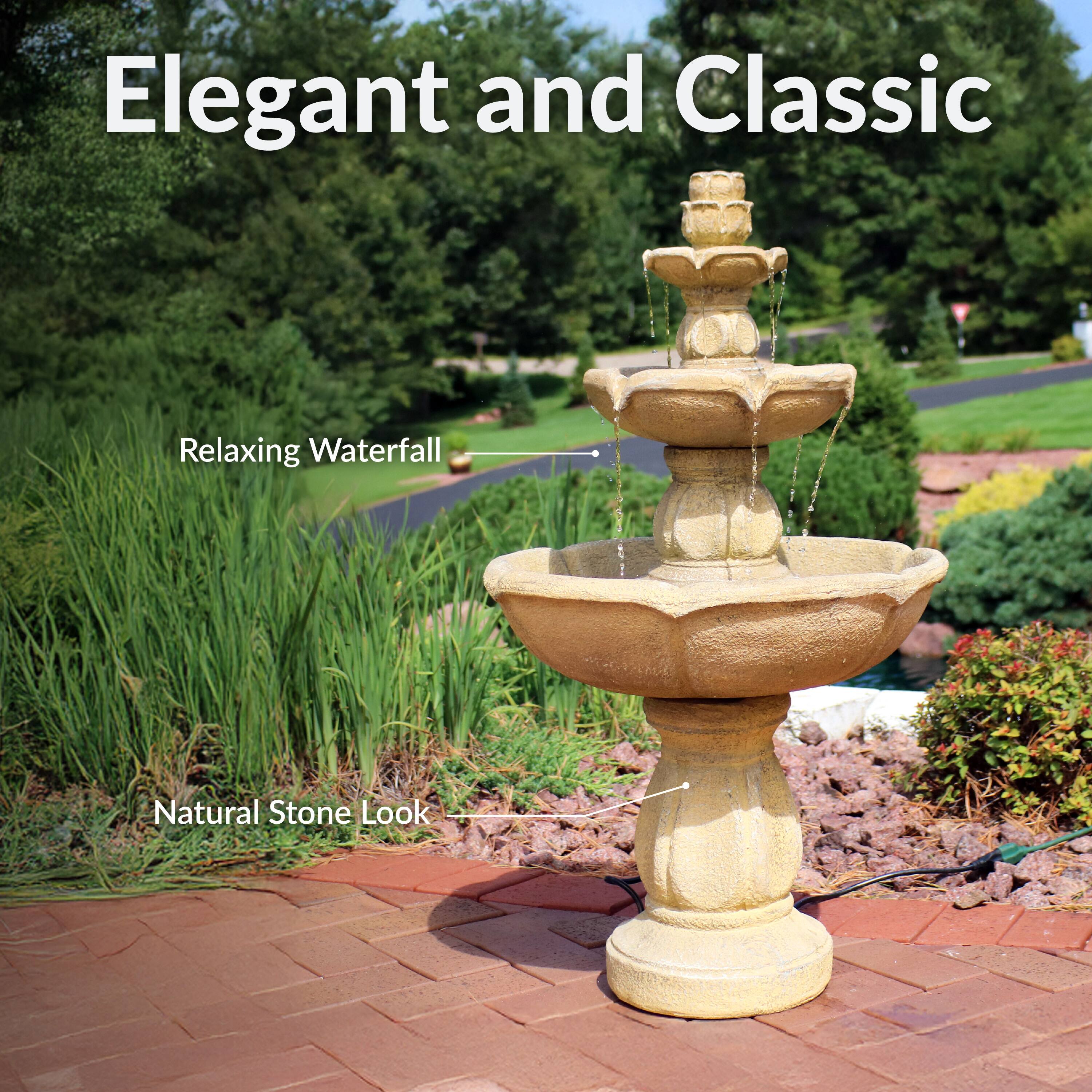 Elegant and Classic  
Relaxing Waterfall  
Natural Stone Look