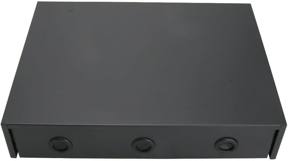 Back. Cables Direct Online - 2U 19" Rack Mount Locking Storage Drawer – Steel Server Cabinet Case for DJ/IT/AV Equipment - Black.