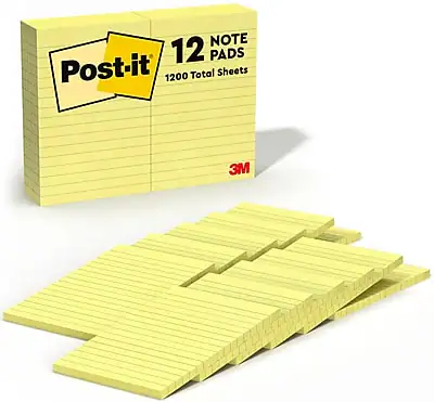 Post-it
12 Note Pads
1200 Total Sheets
3M