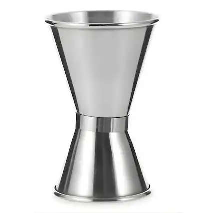 Front. Kitcheniva - Stainless Steel Double-Sided Jigger 0.68 oz & 1.35 oz.