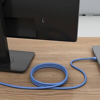 Alt View 6. Staples TECH - Staples TECH 14 ft. Cat-6 Ethernet Cable, Male to Male, Blue (ST62455) - Blue.