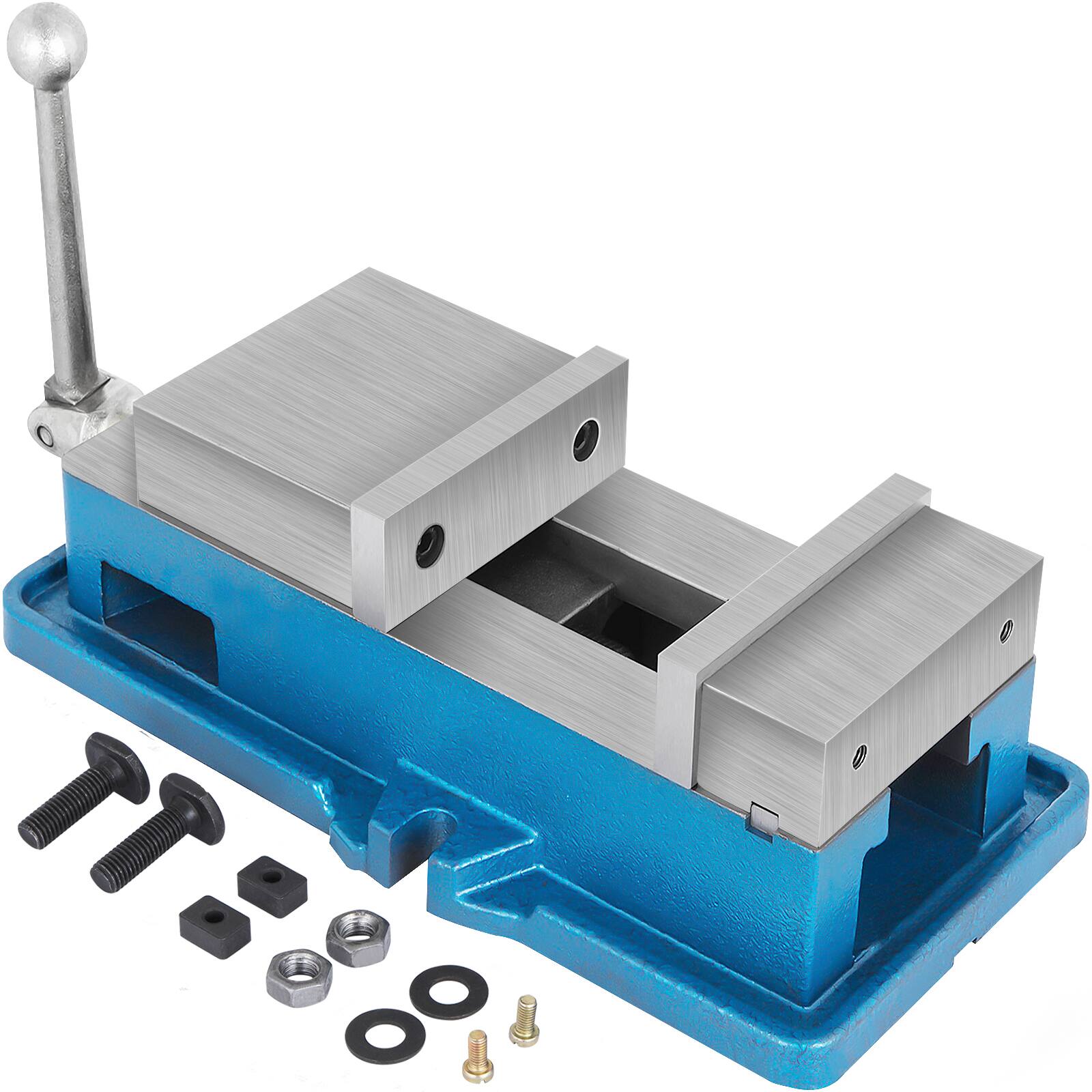 Front. VEVOR - 5" Super-Lock Vise For NC/CNC Machines Bench Clamp Vise High Precision, Vise Clamp Vice CNC Vise Lockdown Vise Drilling - Sliver.