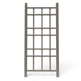 Dura-Trel - Cottage 28x66 Inch PVC Vinyl Outdoor Patio Trellis with Anchors - Mocha