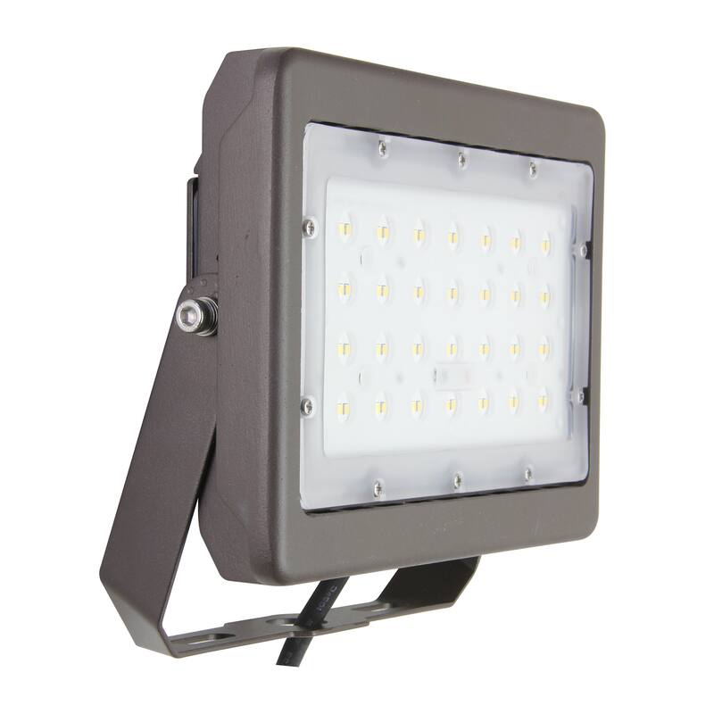 Angle. Westinghouse - MaxLite Photocell Hardwired LED Bronze Slim Flood Light.