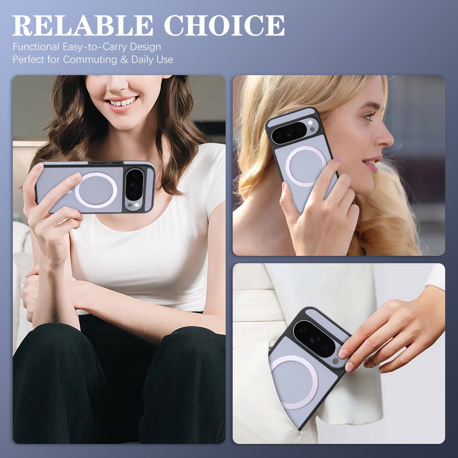 RELIABLE CHOICE  
Functional Easy-to-Carry Design  
Perfect for Commuting & Daily Use