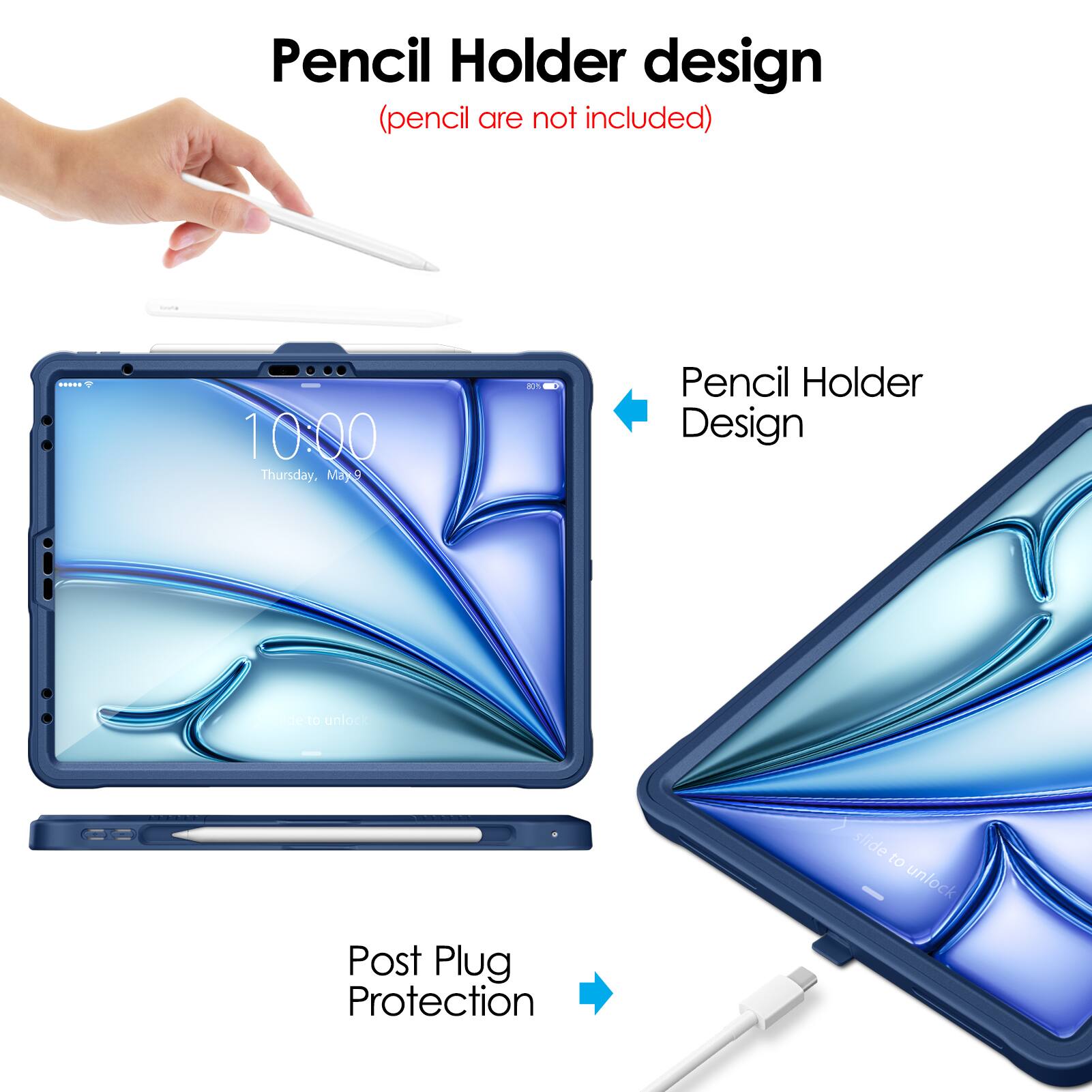 Pencil Holder design  
(pencil are not included)

10:00  
Thursday, May 9

Pencil Holder Design

Post Plug Protection
