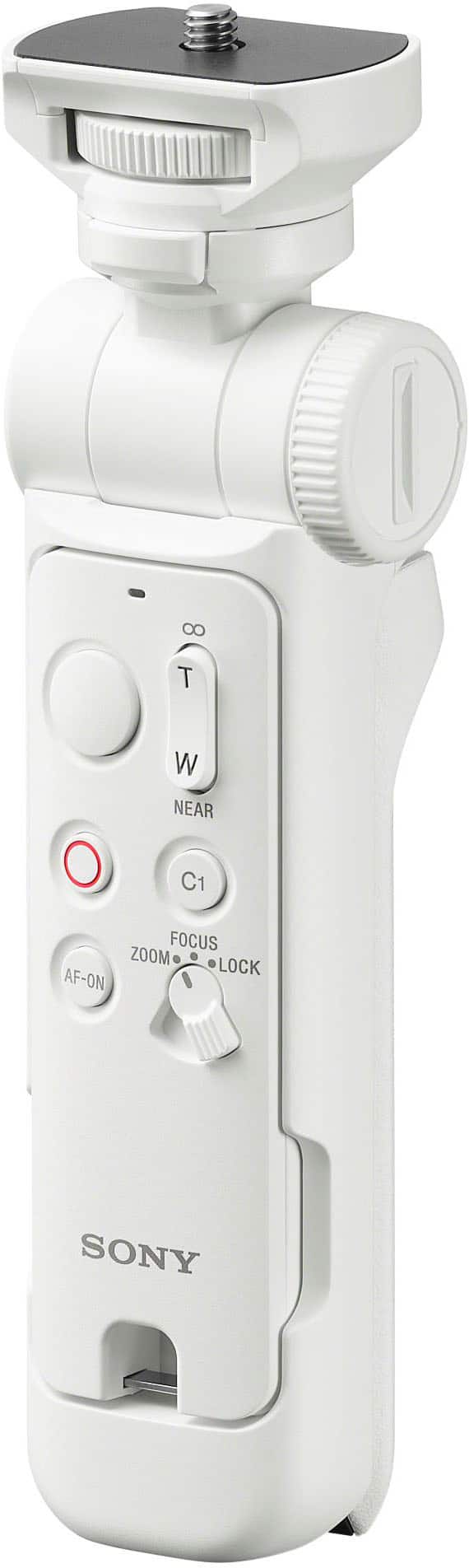 The text on the image reads "8 T W NEAR C1 FOCUS ZOOM LOCK AF-ON SONY."