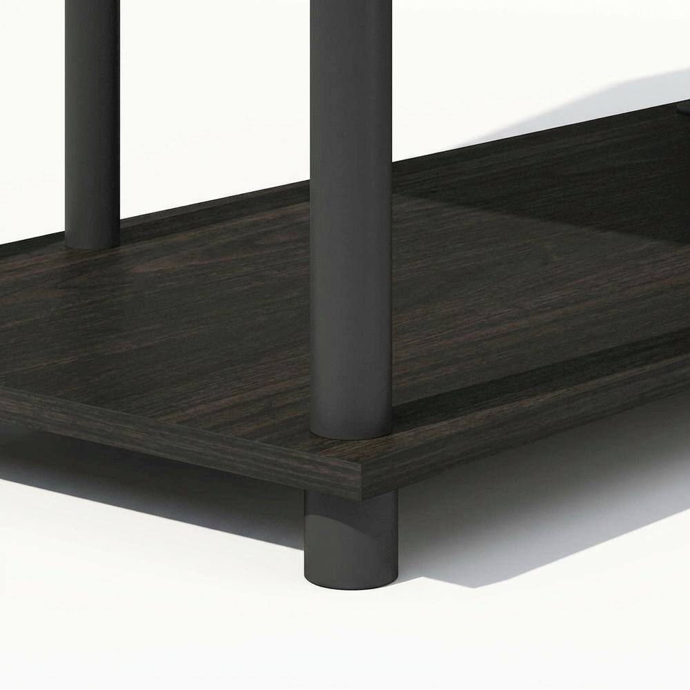 Alt View 2. FurniFact - Engineered Wood Bookcase with Shelving for Home Office and Living Room Storage - Espresso.