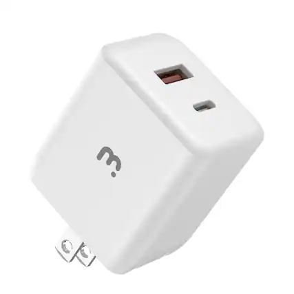 Front. Mybat Pro - MyBat Pro 35W GaN Dual-Port Foldable Wall Charger (ETL Certified) - White - White.