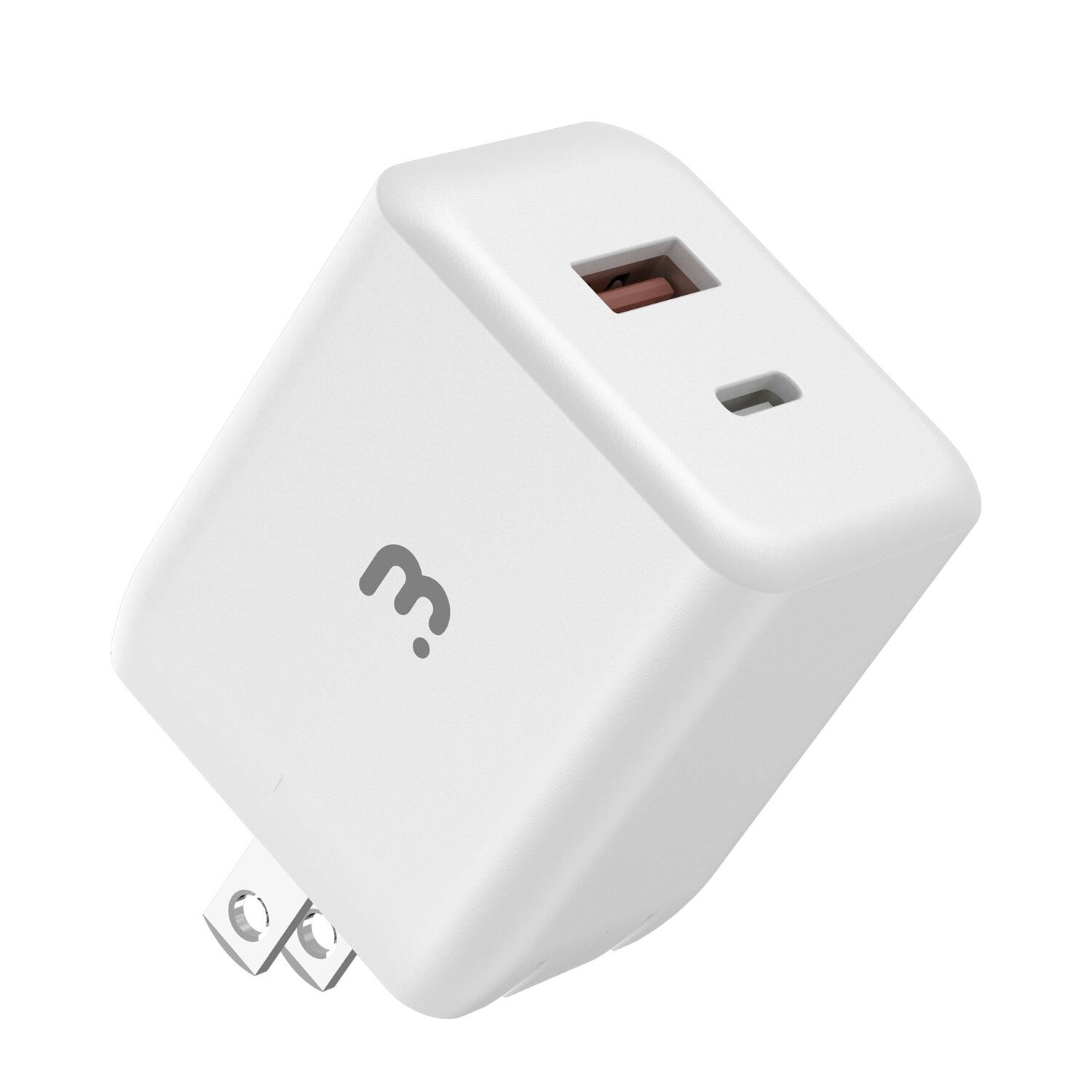 Front. Mybat Pro - MyBat Pro 35W GaN Dual-Port Foldable Wall Charger (ETL Certified) - White - White.