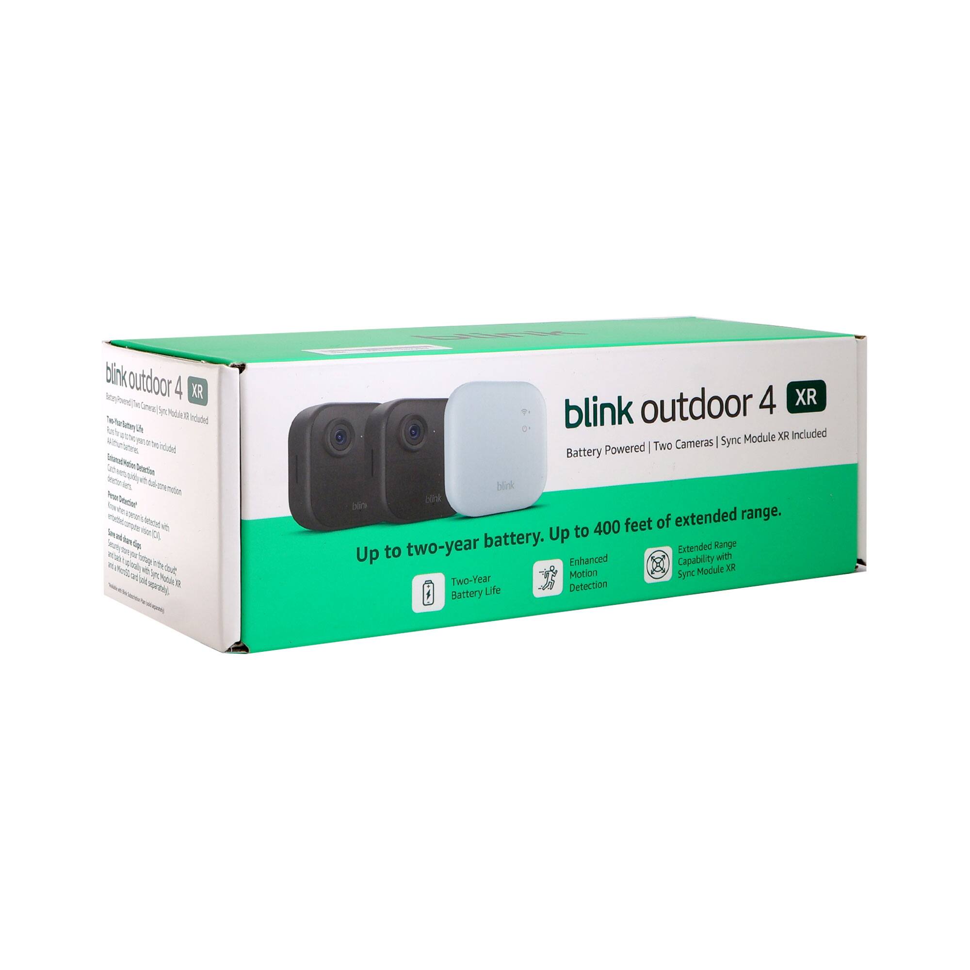 Blink Outdoor 4 XR 2 Camera System 400ft Range + Sync Module XR