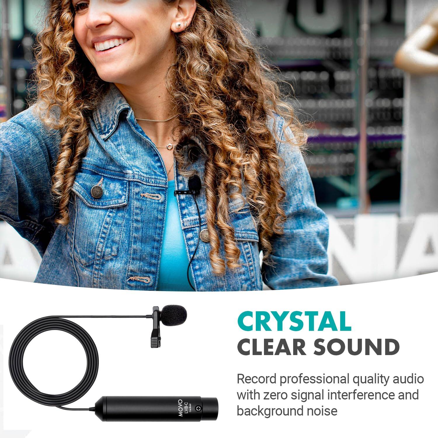 CRYSTAL CLEAR SOUND

MOVO
LV8-C

Record professional quality audio with zero signal interference and background noise