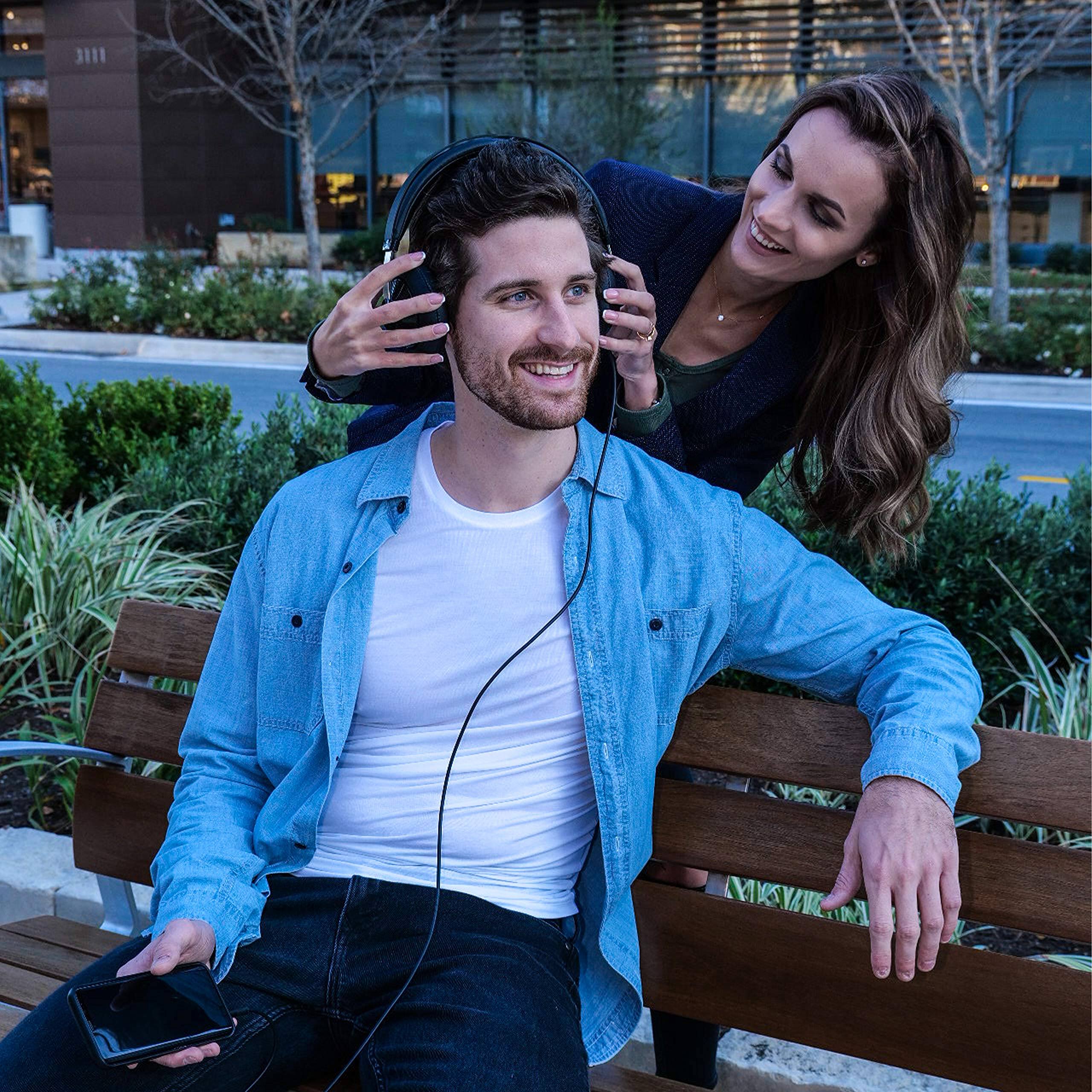 Alt View 4. Philips - Wired Over-Ear Headphones Studio Monitor with High-Resolution Audio, Deep Bass, 40mm Drivers and Noise Isolation - Black.