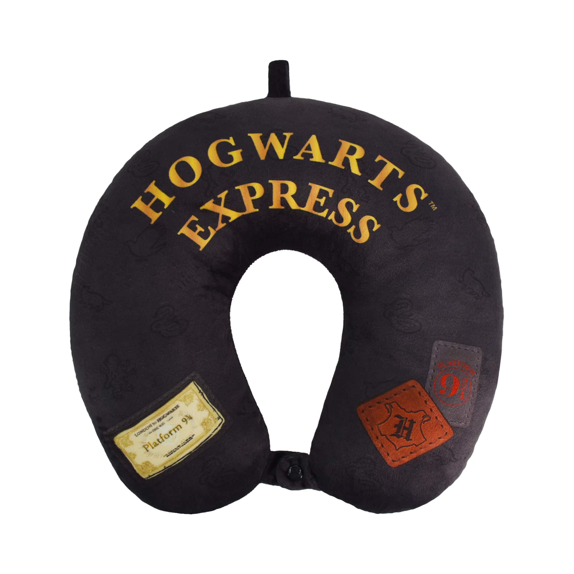 Ful - Harry Potter Neck Pillow, Hogwart's Express Travel Head Pillow for Sleep in Airplane or Car - Black
