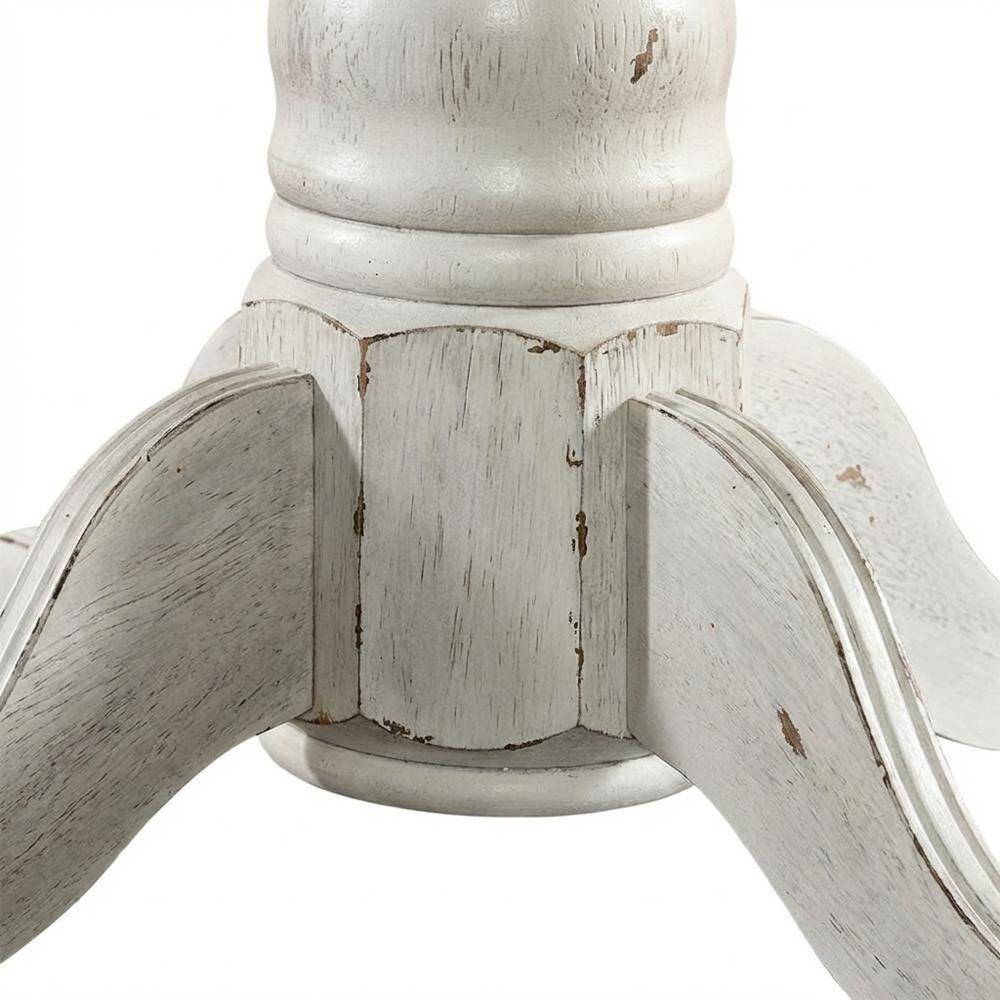 Alt View 2. Starlight Canyon Home - Starlight Canyon Home Pedestal Table, Pedestal Base, Quality Build - White - White W/ Antique Honey Top.