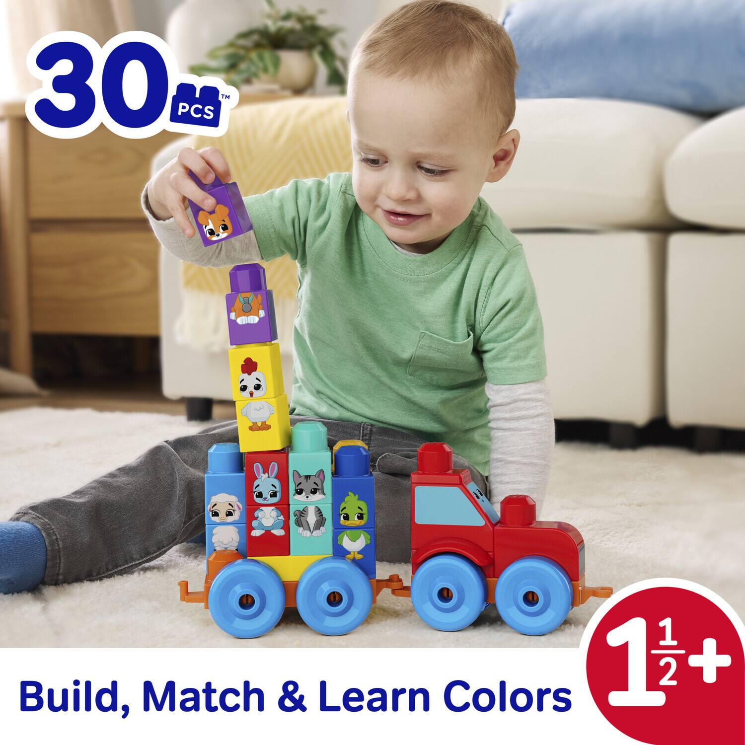 30 PCS  
Build, Match & Learn Colors  
1½+