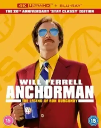 Front. Anchorman: The Legend Of Ron Burgundy-20th Anniversary Collector Edition - Limited All-Region UHD - 4K Blu-Ray.
