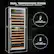 Alt View Zoom 11. Lanbo - Freestanding/Built-In 24 Inch 141 Bottle Dual Zone Compressor Wine Cooler with Stainless Steel Door - Black.